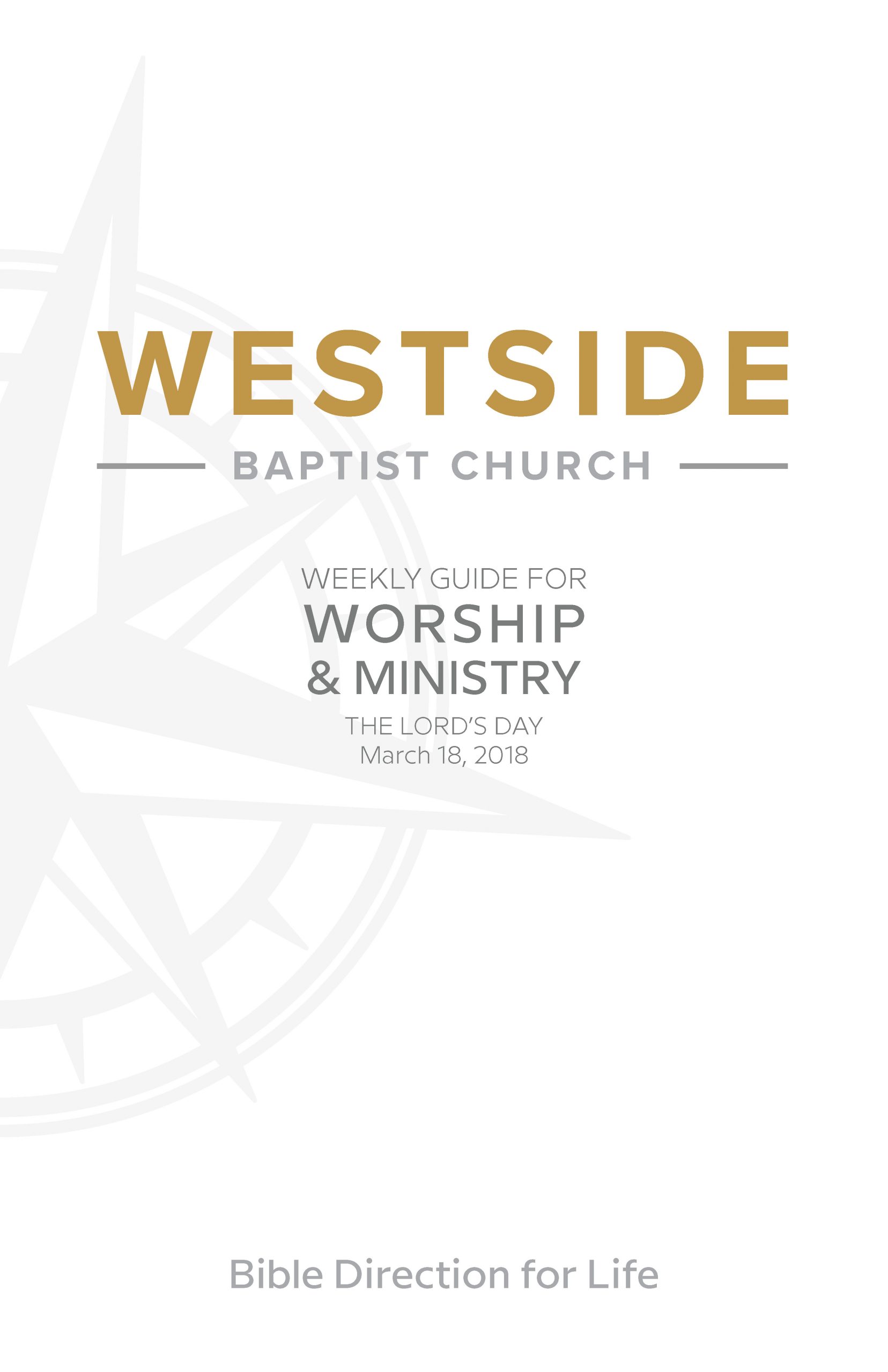 Read more about the article Weekly Guide for Worship and Ministry—March 18