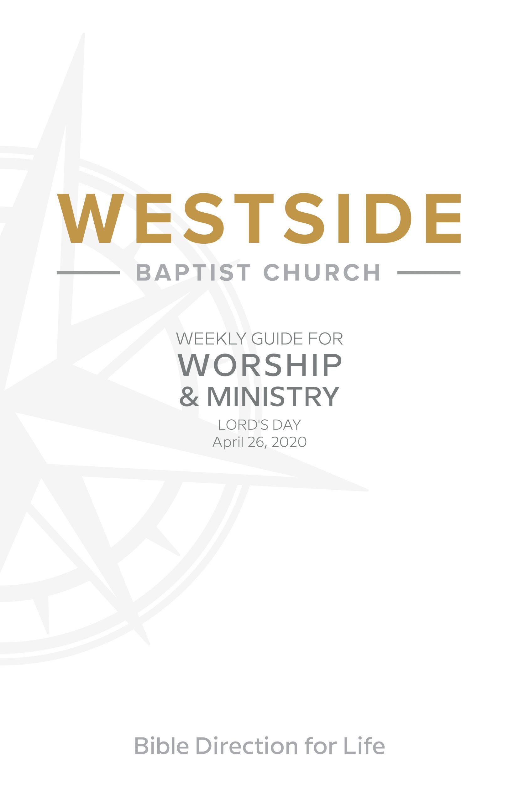 Weekly Guide for Worship and Ministry — April 26
