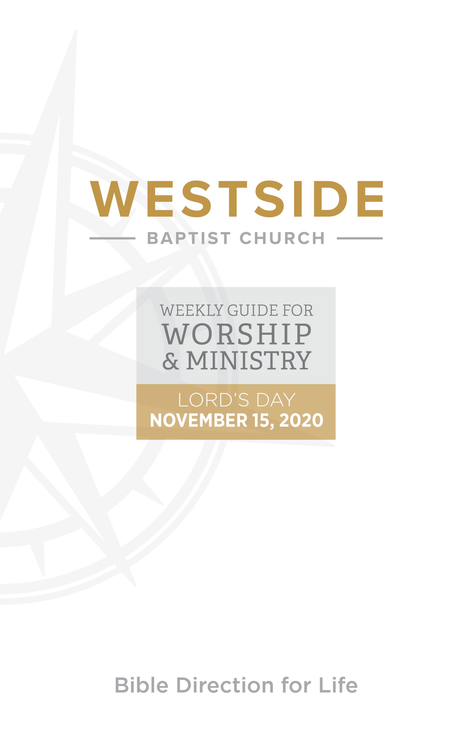 Weekly Guide for Worship and Ministry — November 15