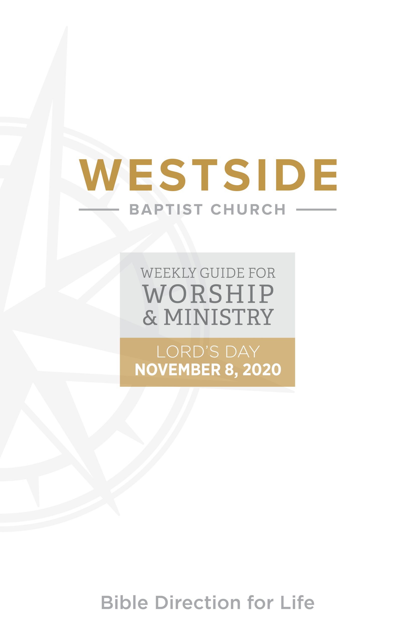 Weekly Guide for Worship and Ministry — November 8
